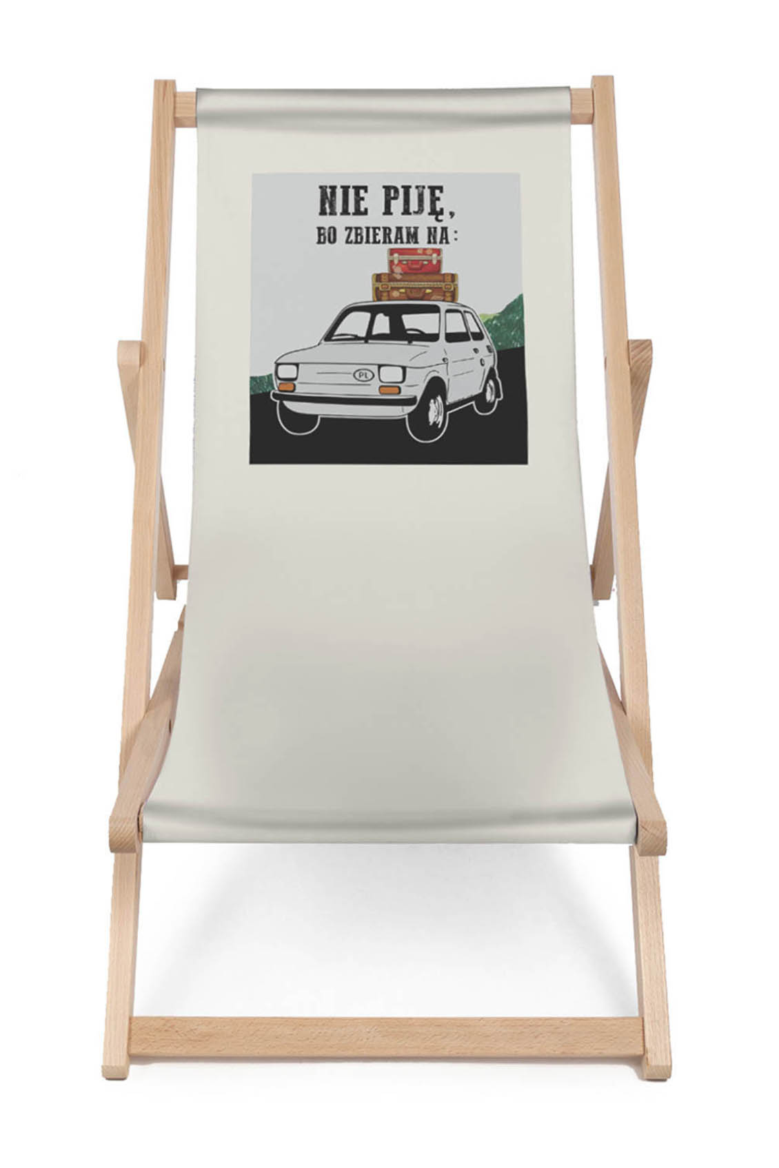 Leżak drewniany Zbieram Na Wakacje