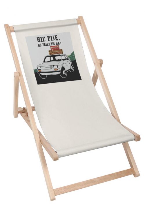 Leżak drewniany Zbieram Na Wakacje