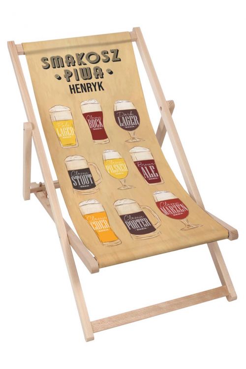 Leżak drewniany Personalizacja Smakosz Piwa