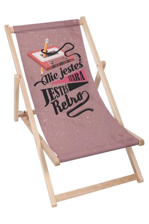 Leżak drewniany Nie Jesteś Stara