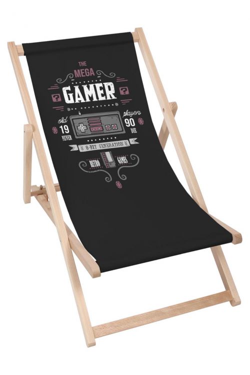 Leżak drewniany Personalizacja The Mega Gamer
