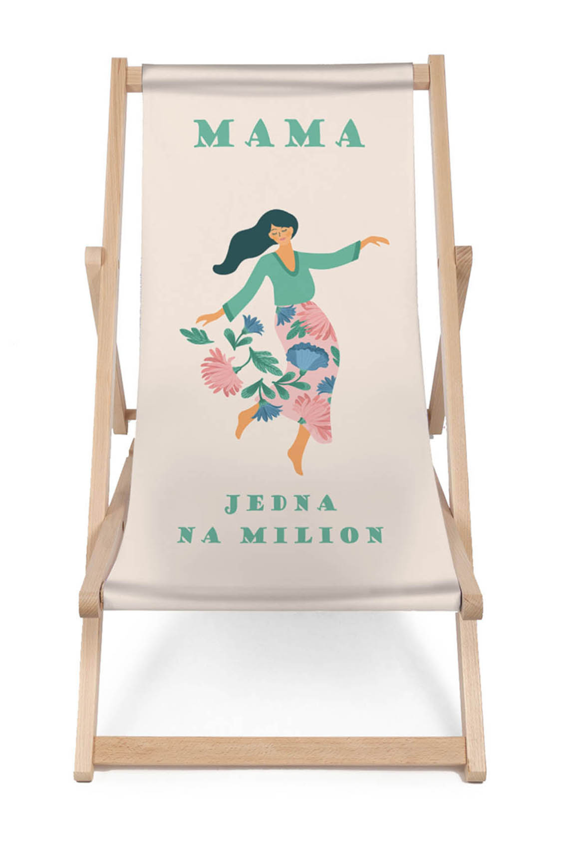 Leżak drewniany Personalizacja Mama Jedna Na Milion