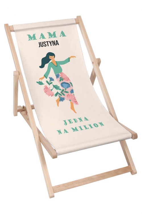 Leżak drewniany Personalizacja Mama Jedna Na Milion
