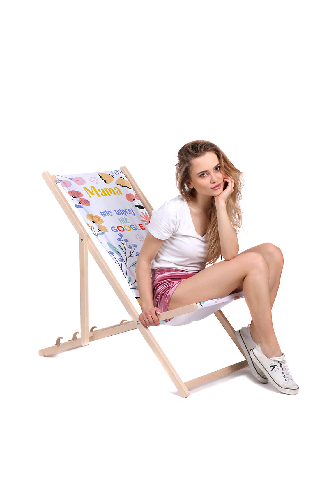 Leżak drewniany Personalizacja Mama Wie Więcej