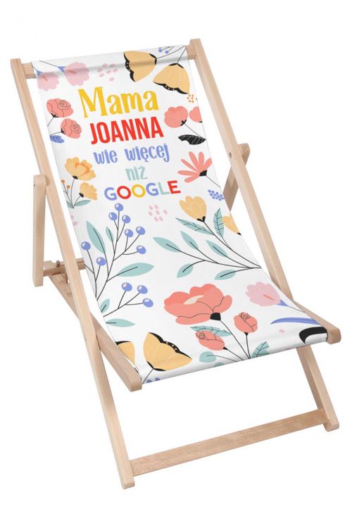 Leżak drewniany Personalizacja Mama Wie Więcej