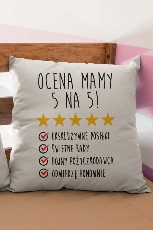 Poduszka Bawełniana Canvas Ocena Mamy