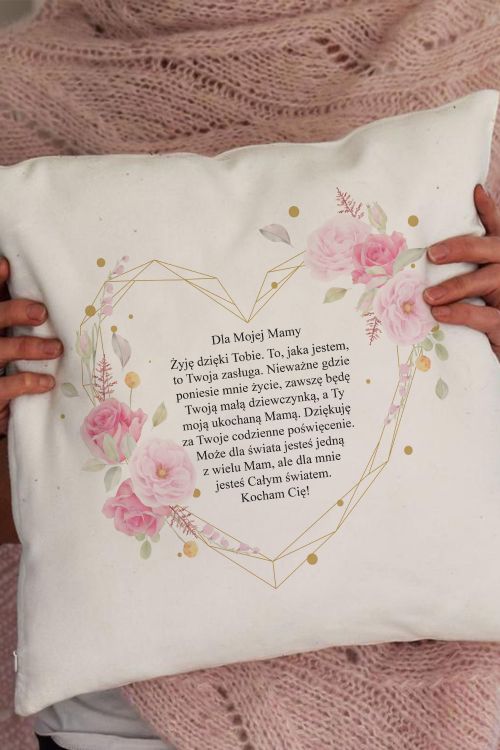 Poduszka Bawełniana Canvas Dla Mojej Mamy