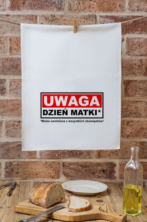 Ręcznik kuchenny Uwaga Dzień Mamy