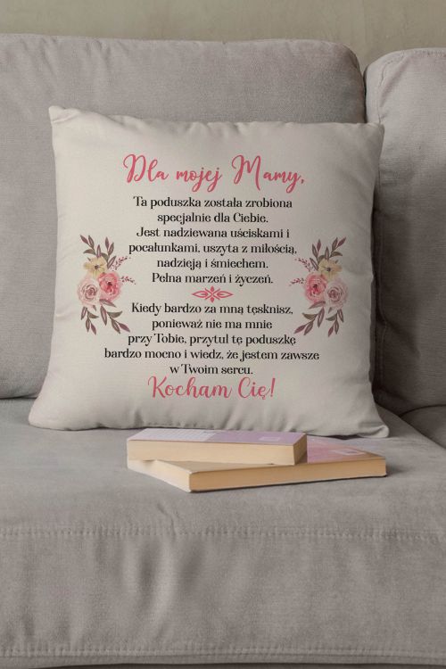 Poduszka Bawełniana Canvas Dla Mamy