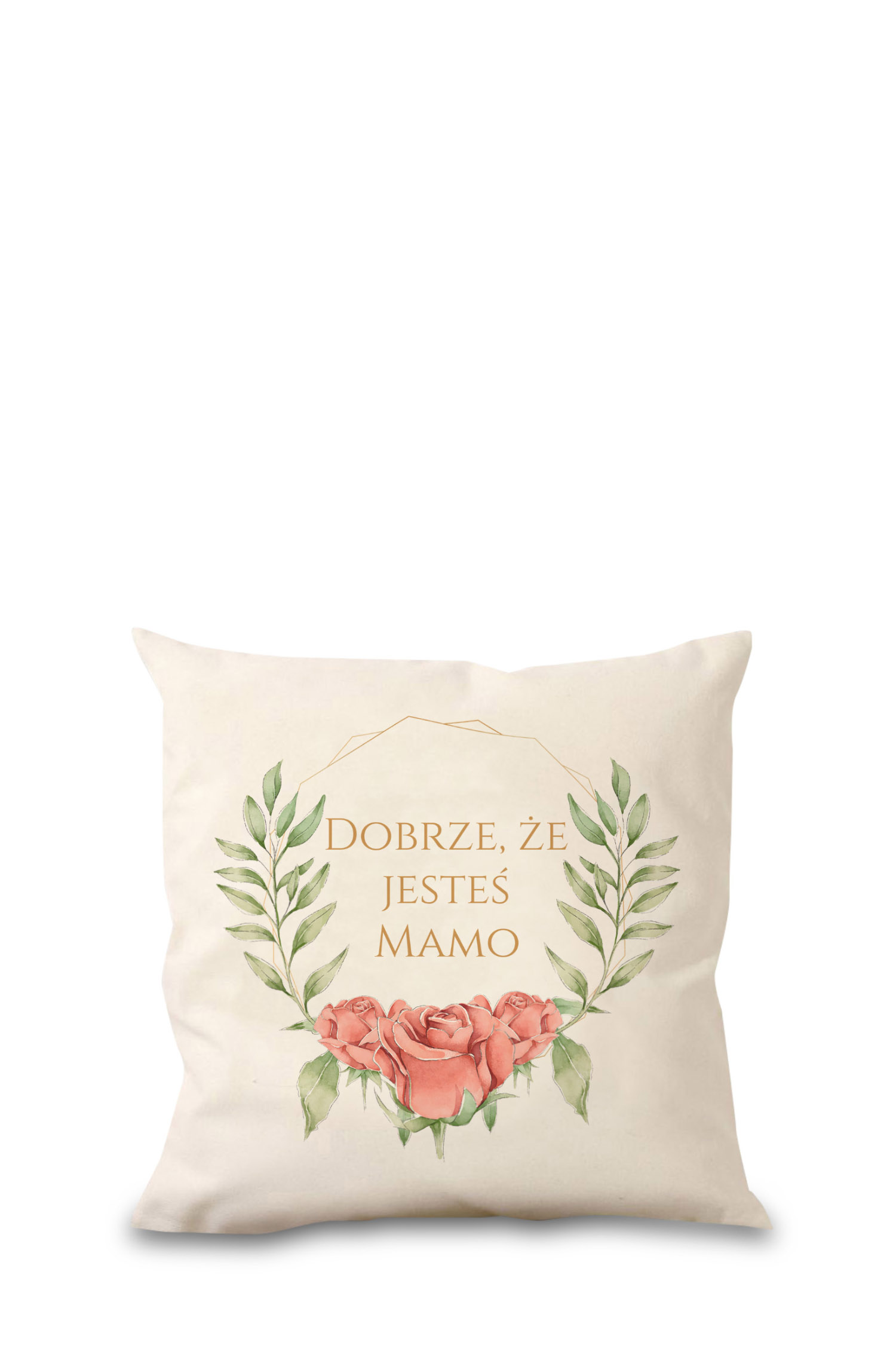 Poduszka Bawełniana Canvas Dobrze, że jesteś Mamo