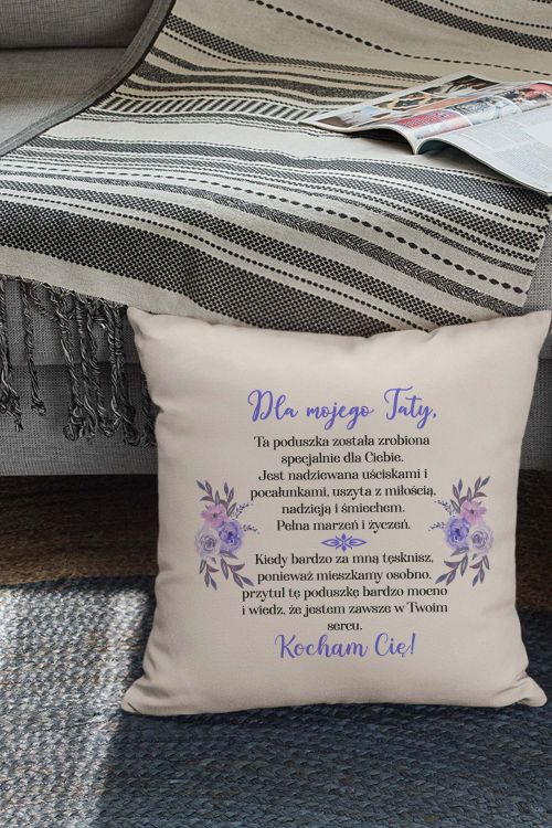 Poduszka Bawełniana Canvas Dla Taty