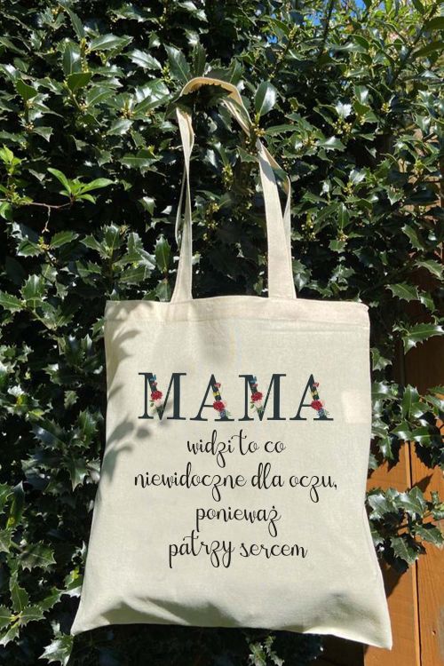 Torba Eko Ecru Mama Widzi Sercem