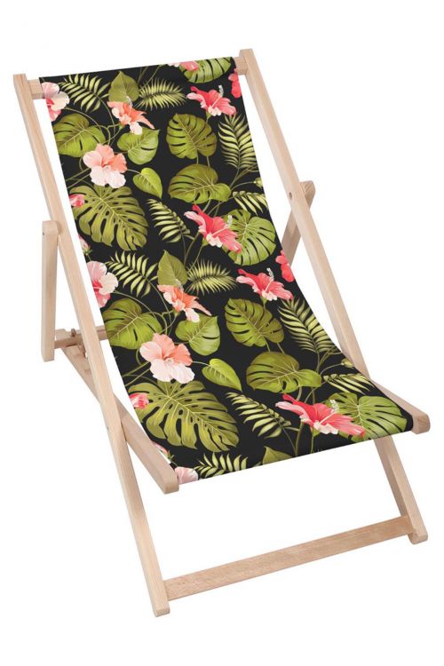 Leżak klasyczny Monstera z Hibiskusem