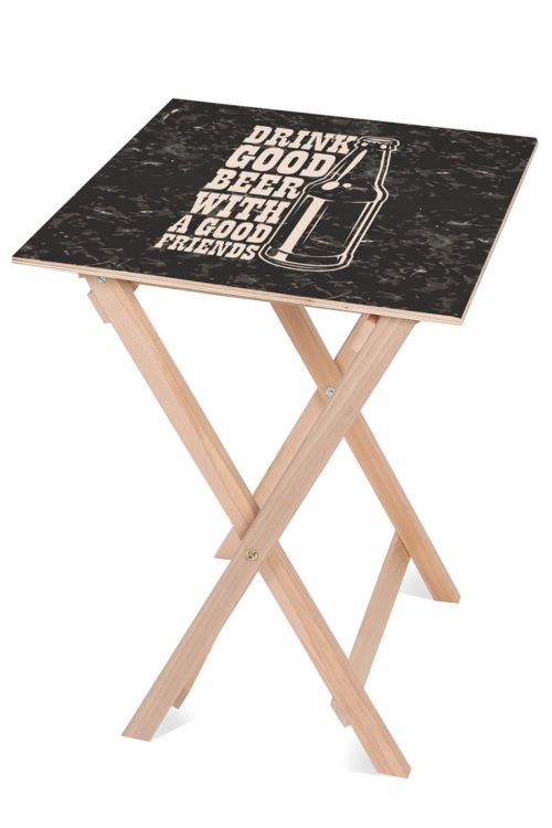 Stolik drewniany Drink Good Beer