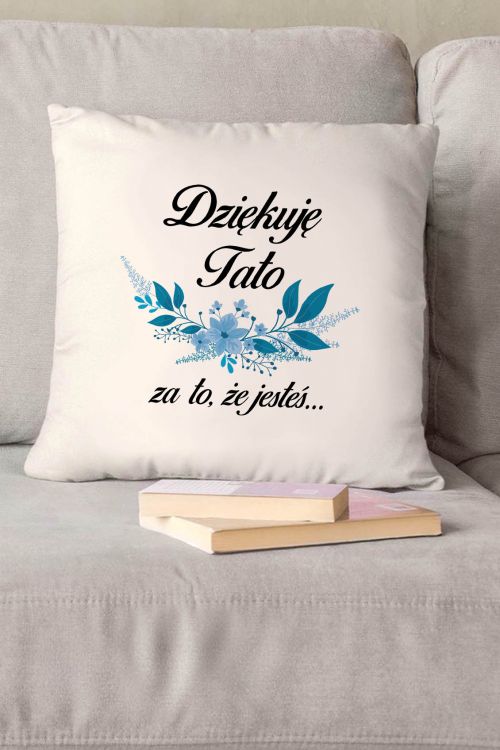 Poduszka Bawełniana Canvas Dziękuje Tato
