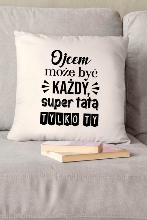 Poduszka Bawełniana Canvas Ojciec Super Tata