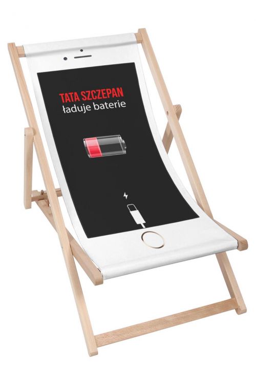 Leżak klasyczny Personalizacja Tata Ładuje Baterie