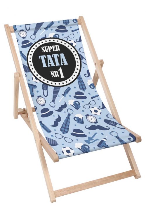 Leżak klasyczny Super Tata Numer 1