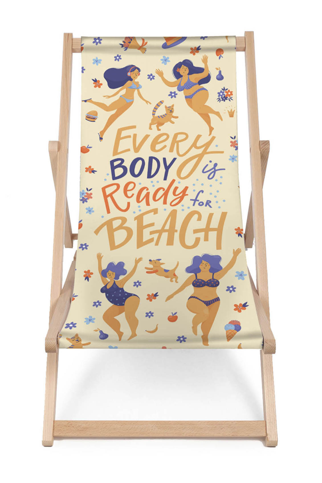 Leżak klasyczny Every Body is Beach Body