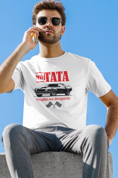 T-shirt oversize Mój Tata Rządzi Na Drogach