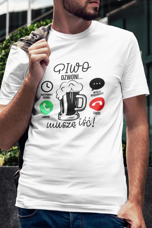 T-shirt oversize Piwo Dzwoni
