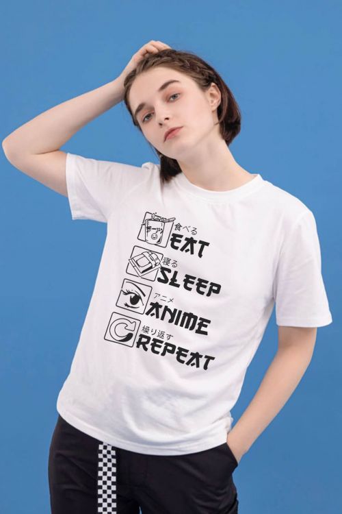 T-shirt Eat Sleep Anime Repeat