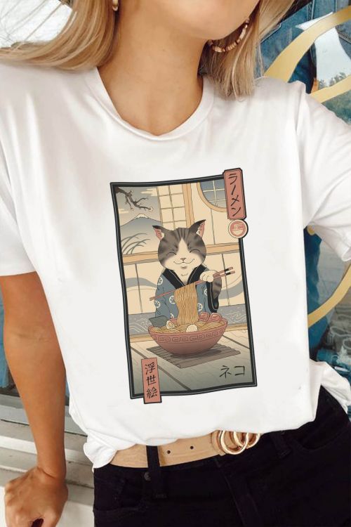 T-shirt Cat Ramen