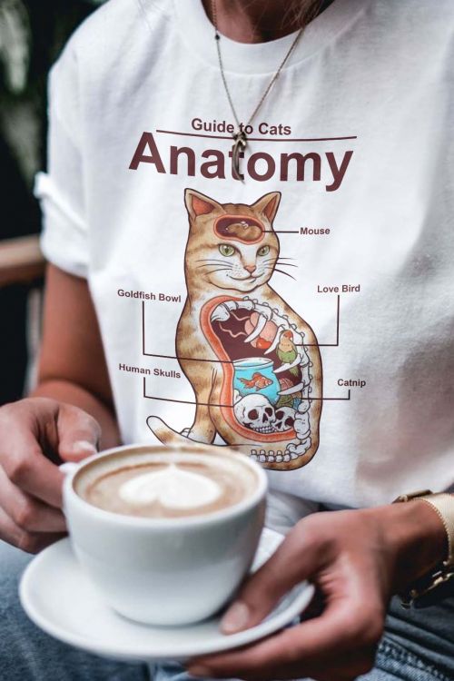 T-shirt Cats Anatomy