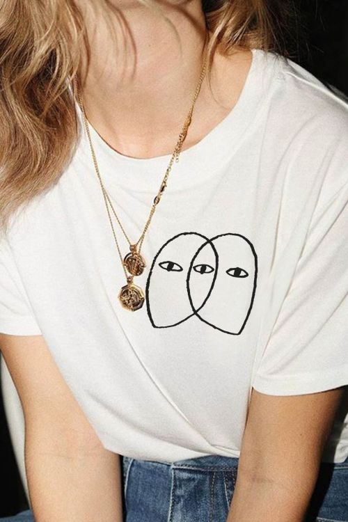 T-shirt Eyes Hand Draw
