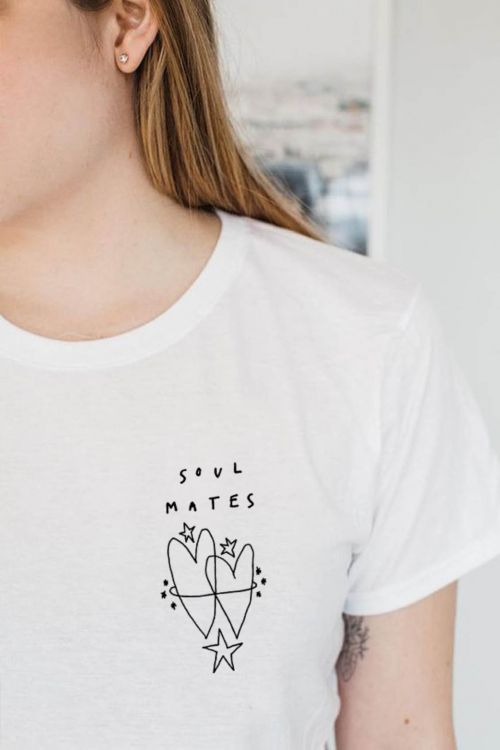 T-shirt Soul Mate Hand Draw