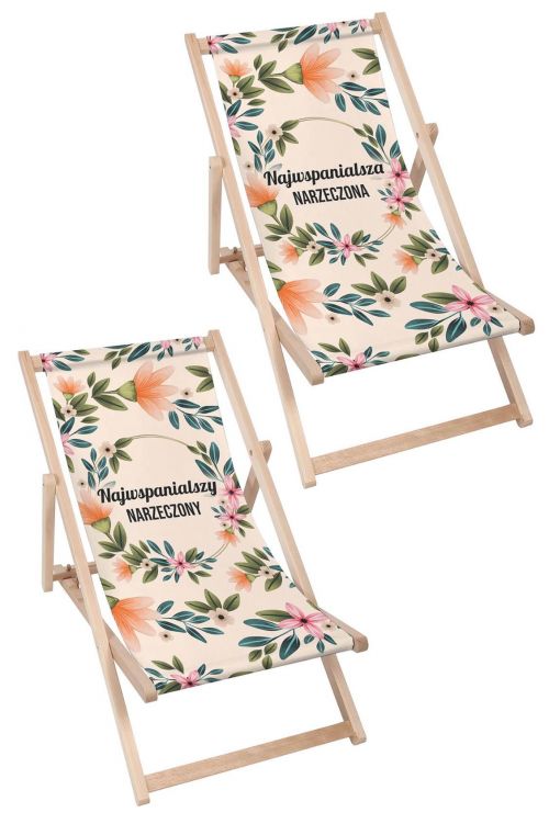Komplet Leżaków Najwspanialsi Narzeczona i Narzeczony