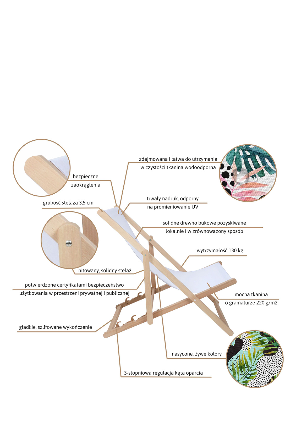 Leżak klasyczny Personalizacja Kochany Tato
