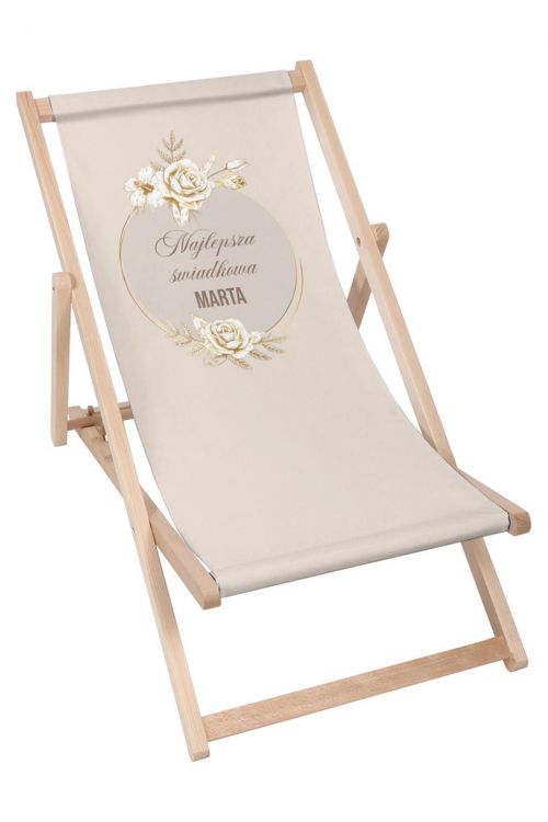 Leżak klasyczny Personalizacja Najlepsza Świadkowa Gold