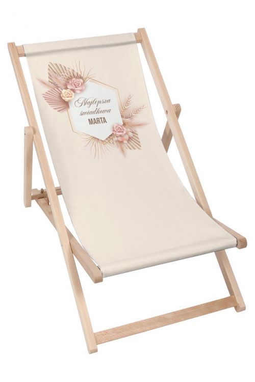 Leżak klasyczny Personalizacja Najlepsza Świadkowa Pink