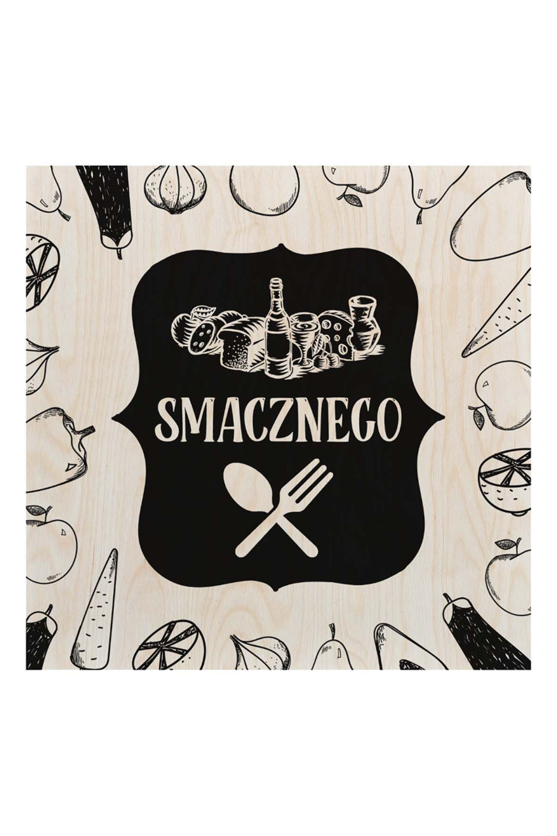 Stolik drewniany Smacznego