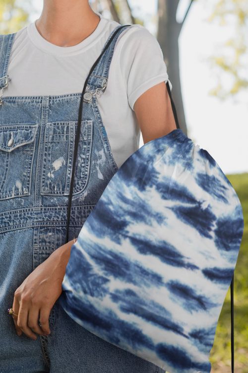 Plecaczek Worek Tie Dye Dark Blue