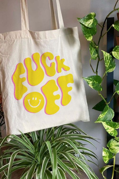 Torba eko ecru Fuck Off Smile