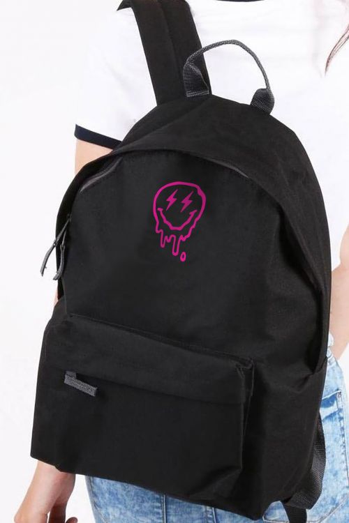Plecak Simple Neon Pink Smile