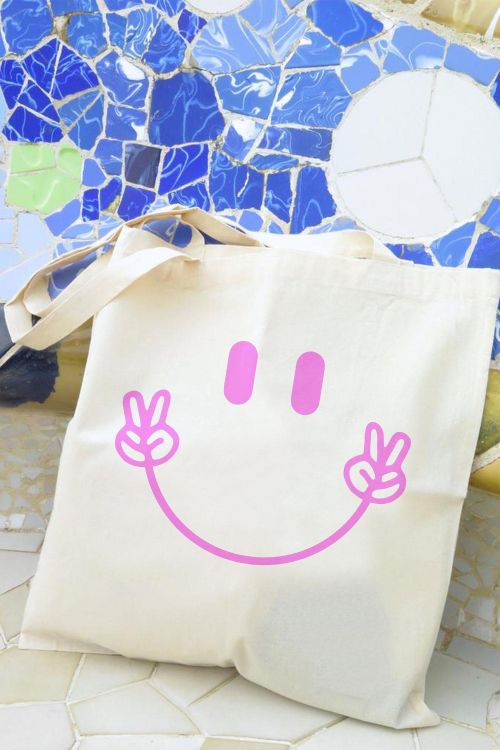 Torba eko ecru Peace Pink