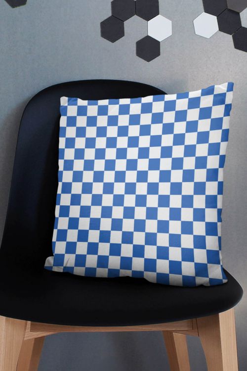 Poduszka Checkered Blue
