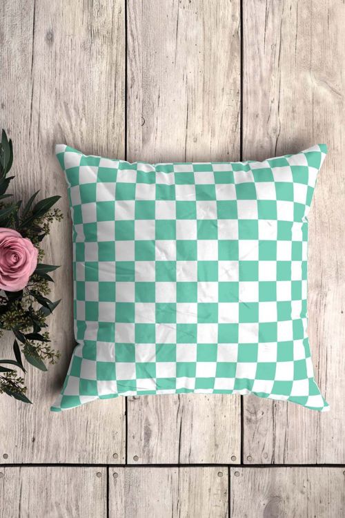 Poduszka Checkered Green