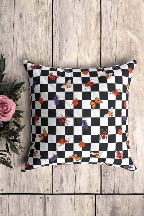 Poduszka Checkered Bugs