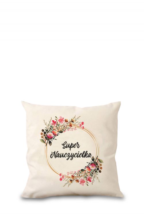 Poduszka bawełniana Canvas Super Nauczycielka