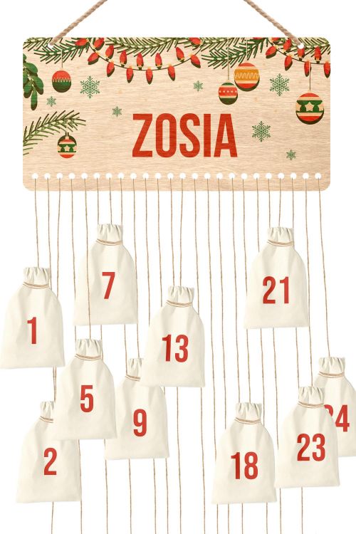 Kalendarz Adwentowy Choinka PERSONALIZACJA
