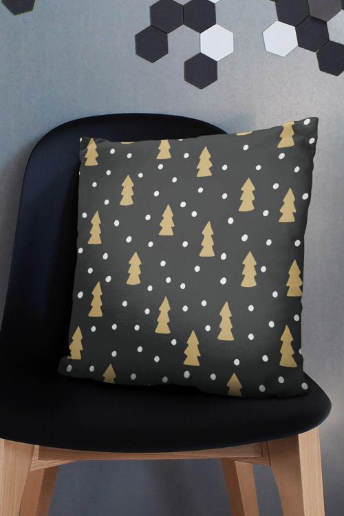 Poduszka Złote choinki