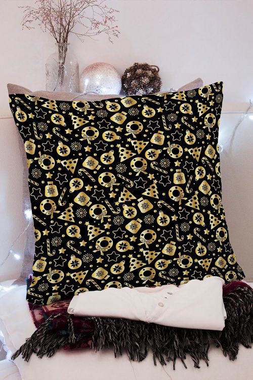 Poduszka Złoty pattern świąteczny