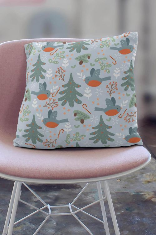 Poduszka Birds and Christas Tree