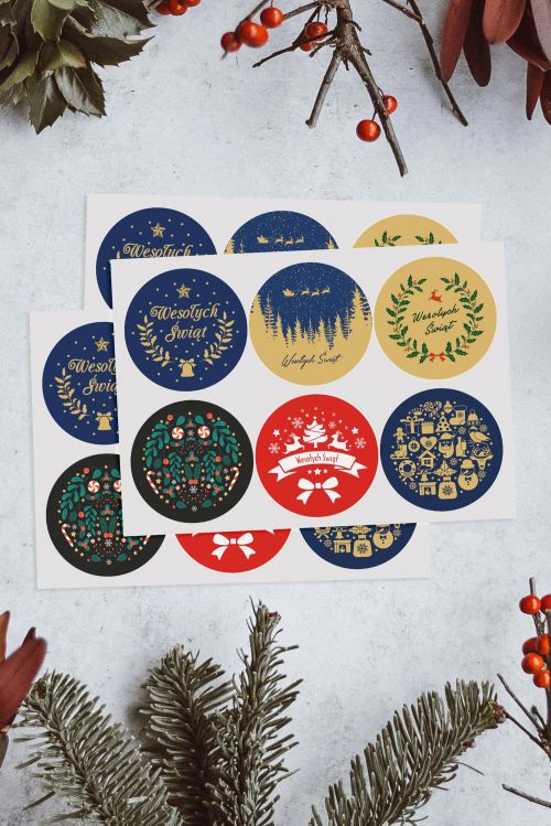Naklejki świąteczne Zestaw II 6 sztuk 