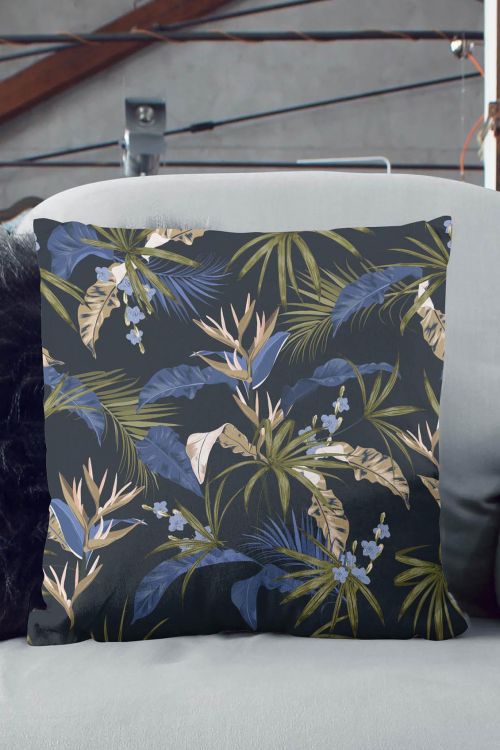 Poduszka Exotic Blue Leaves