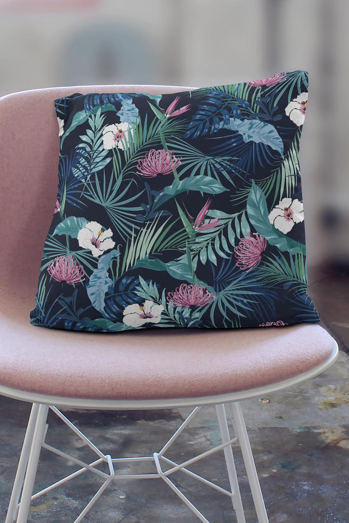 Poduszka Blue Dark Garden